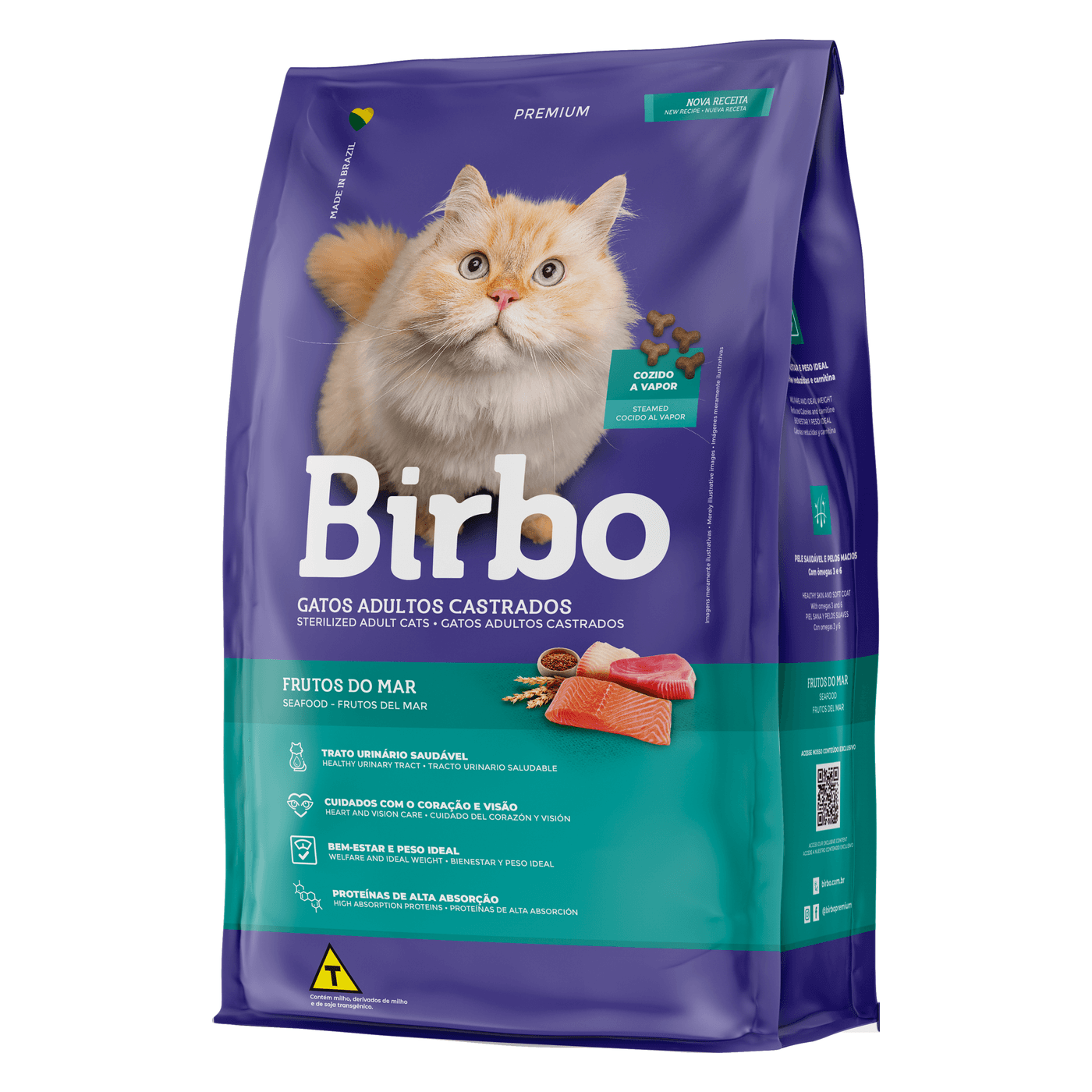 Birbo Gatos Adultos Castrados Frutos Del Mar Bolsa de Birbo Gatos Adultos Castrados Frutos Del Mar