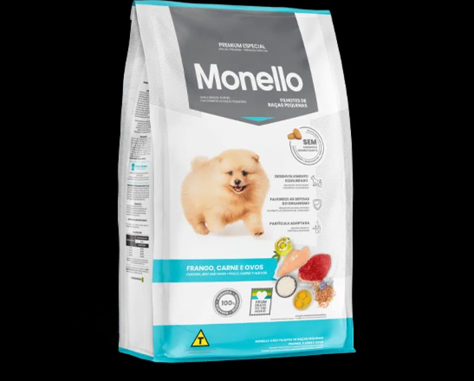 Monello Cachorros Razas Pequeñas Pollo, Carne y Huevos
