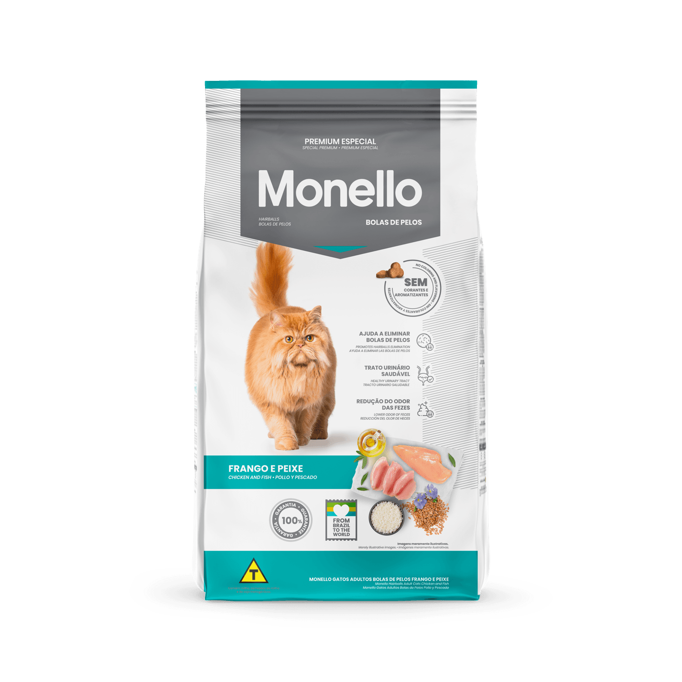Monello Gatos Bolas de Pelos Pollo y Pescado