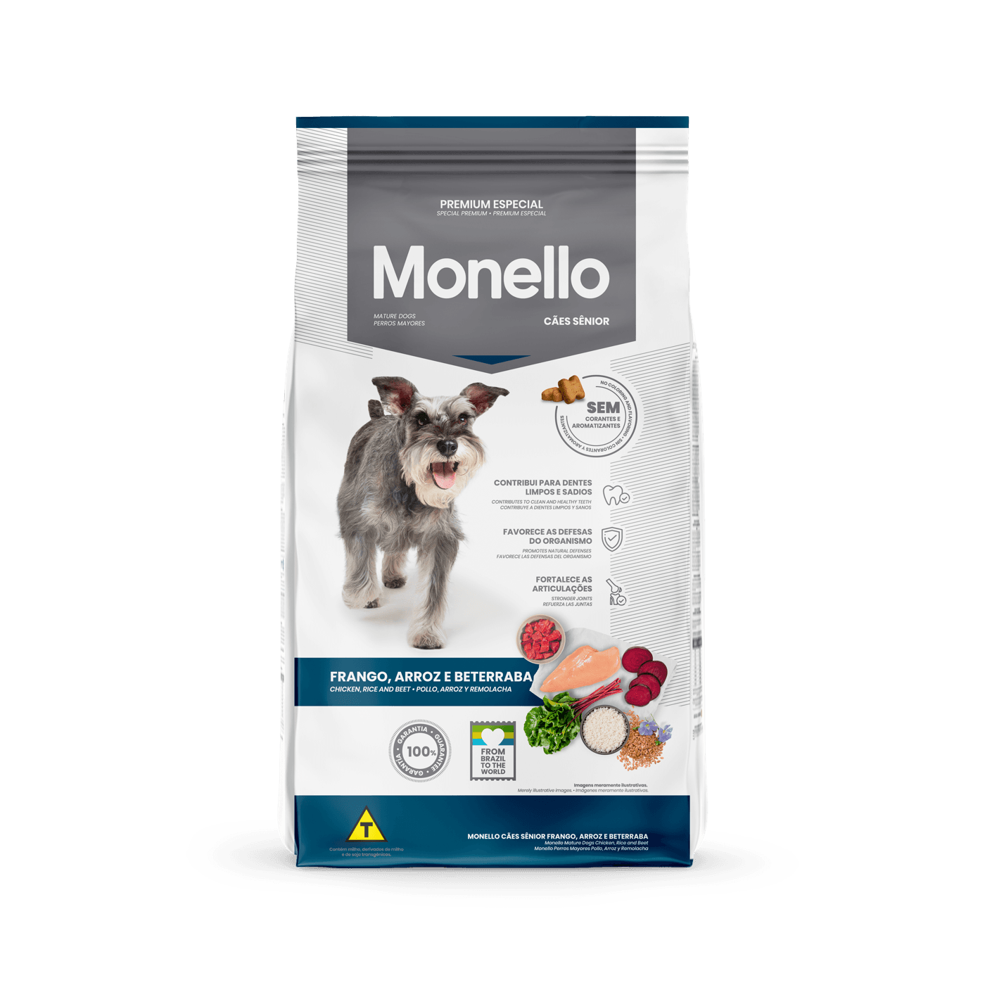 Monello Perros Mayores Pollo, Arroz y Remolacha