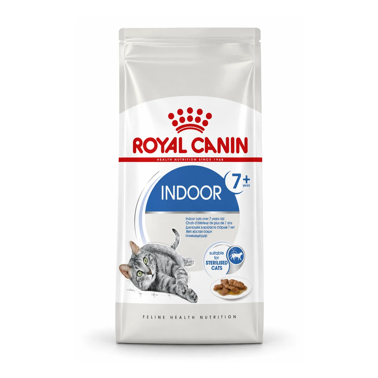 Royal Canin Feline Indoor 7+ — Royal Canin en Canijo Bolsa de Royal Canin Feline Indoor 7+, alimento seco para gatos en etapa senior