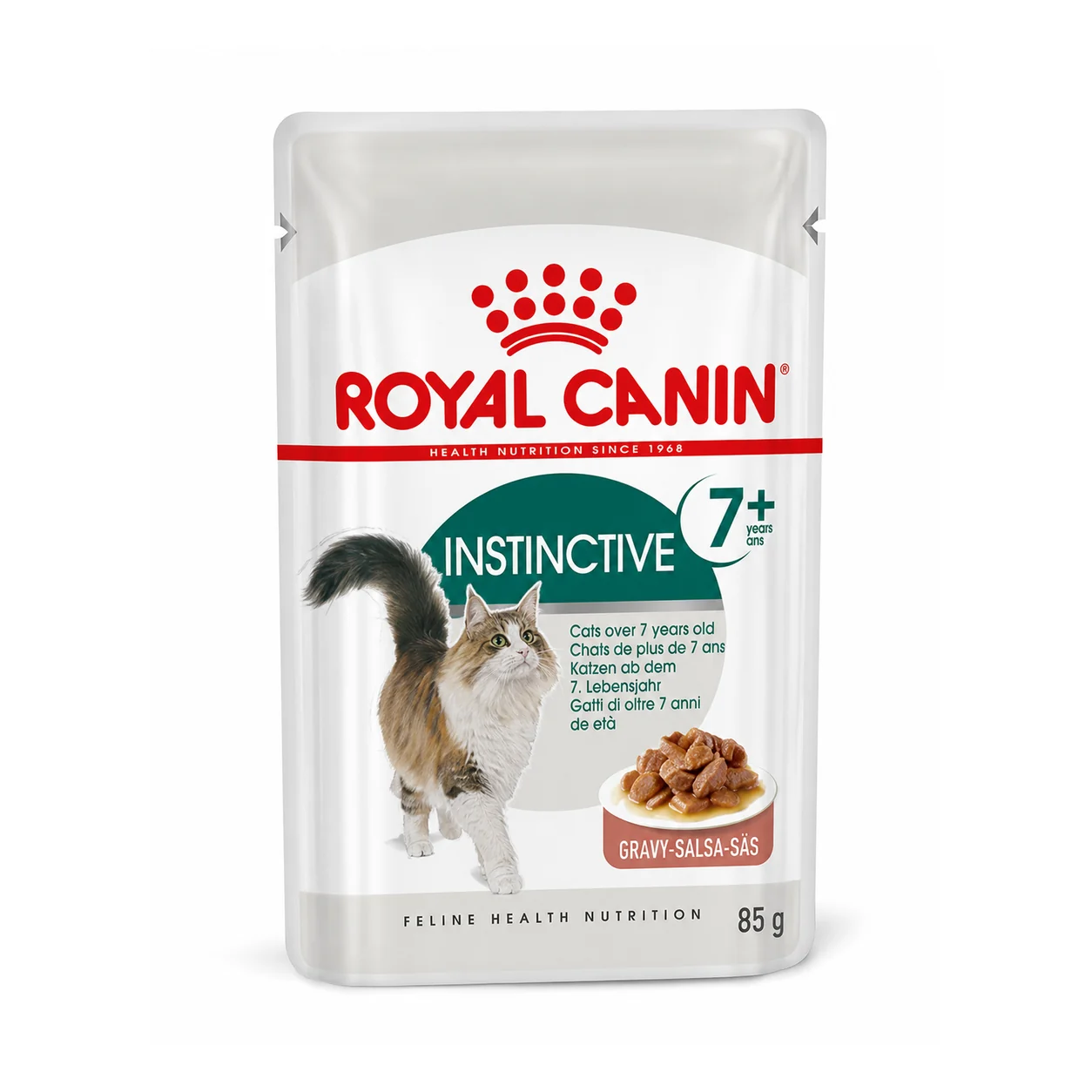Royal Canin Instinctive 7+ pouch — Royal Canin en Canijo Sobre (pouch) de Royal Canin Instinctive 7+, alimento húmedo para gatos en etapa senior