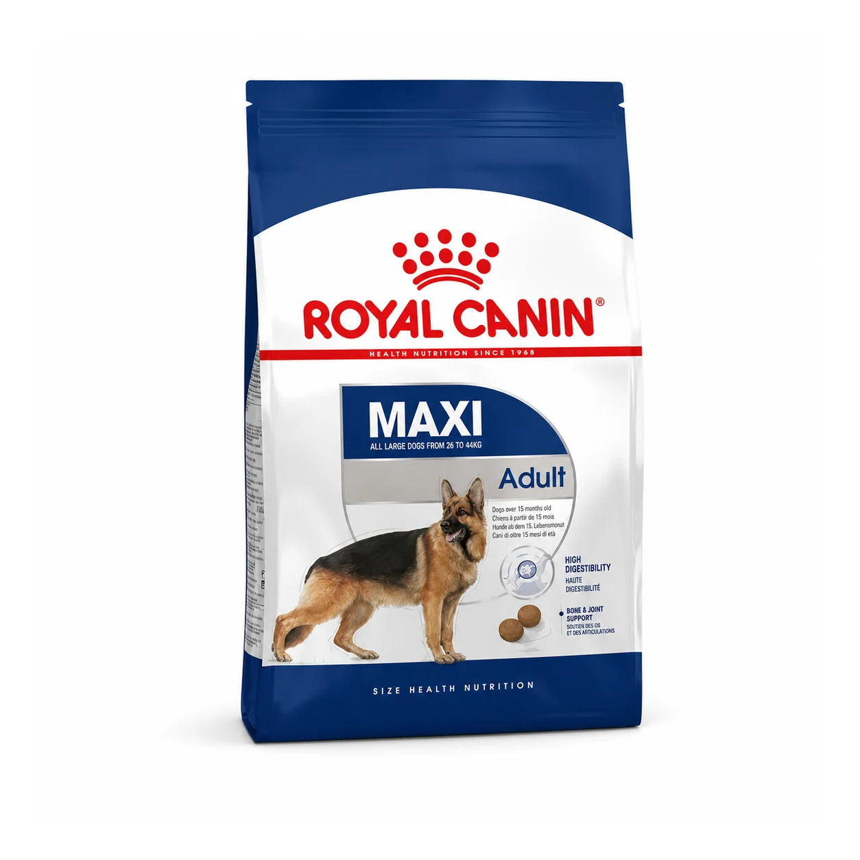 Royal Canin Maxi Adult — Royal Canin en Canijo Bolsa de Royal Canin Maxi Adult, alimento seco para perros de razas grandes en etapa adulto