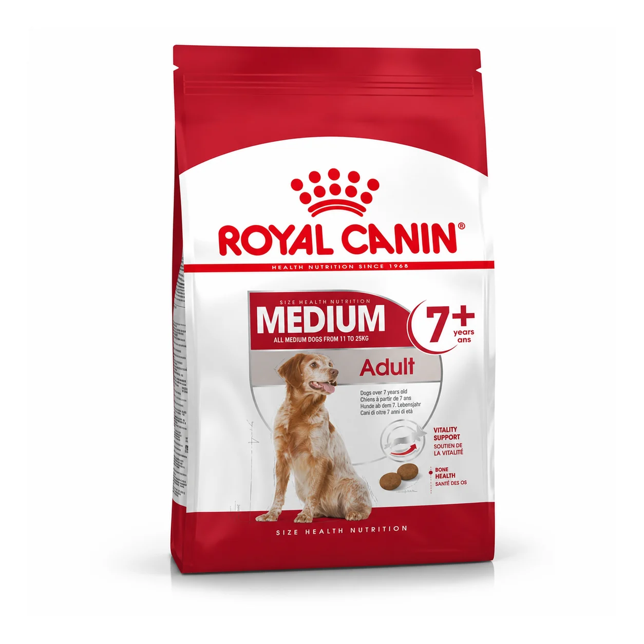 Royal Canin Medium Adult 7+ — Royal Canin en Canijo Bolsa de Royal Canin Medium Adult 7+, alimento seco para perros de razas medianas en etapa senior