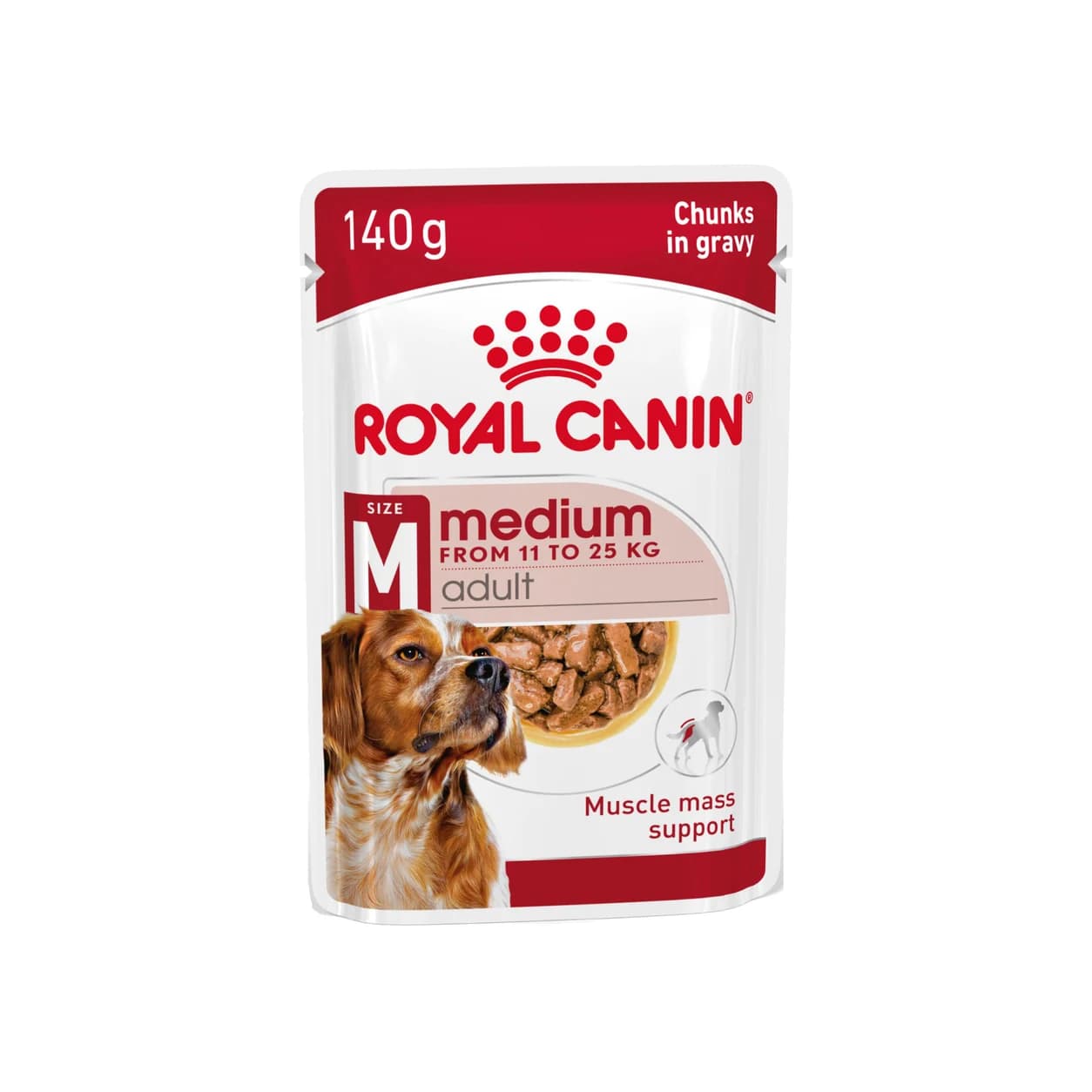 Royal Canin Medium Adult pouch — Royal Canin en Canijo Sobre (pouch) de Royal Canin Medium Adult, alimento húmedo para perros de razas medianas en etapa adulto